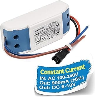 LED Driver 900mA (Constant Current Output) 6V-10V (Input 100-240V AC-DC) (2-3)x3 9W 10W Power Supply 900 mA Lighting Transformer Drivers for 10 W High Power COB Light Lamp Bulb (Plastic Case)