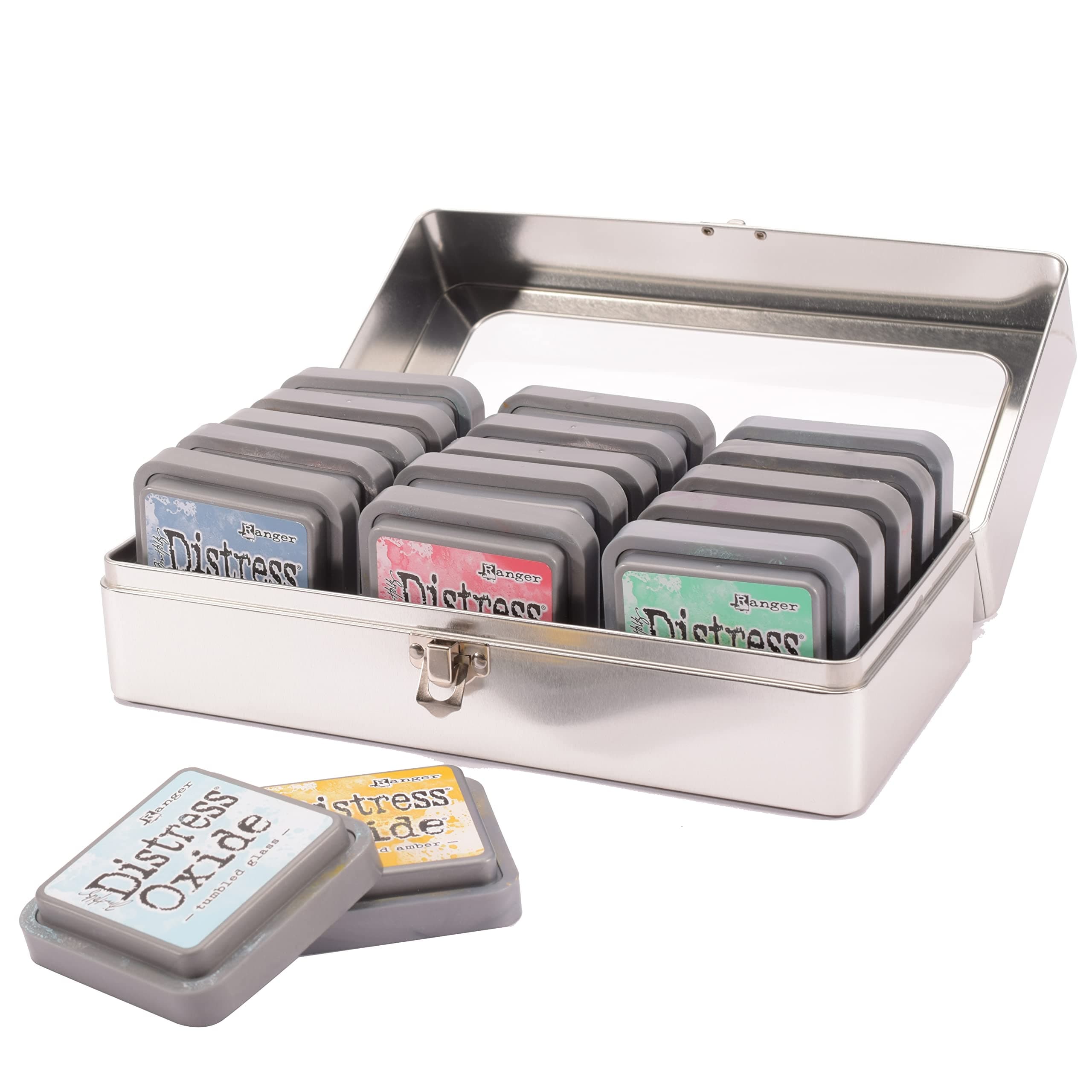Tim Holtz - Ranger Distress Ink PAD TIN, Grey, One Size