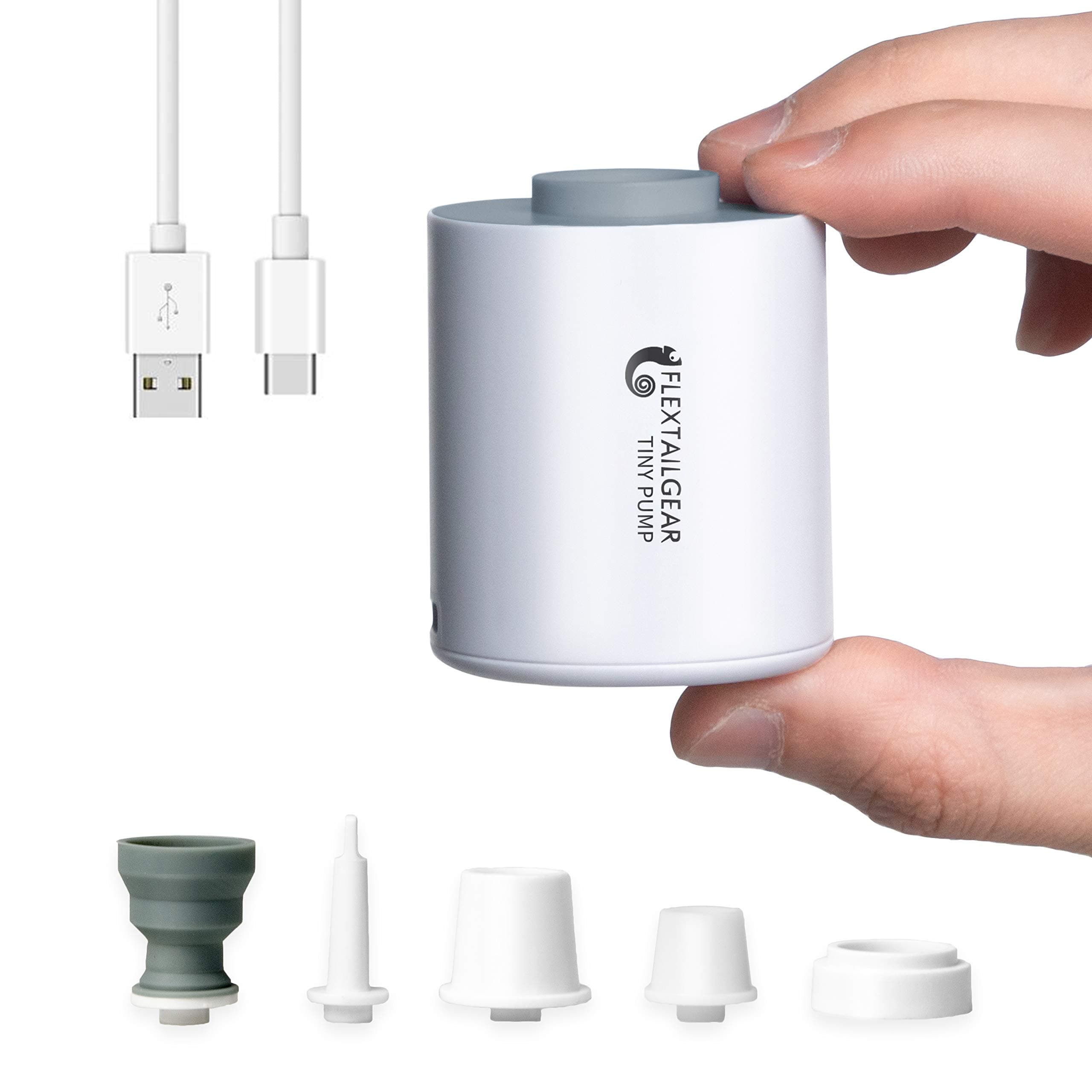 Tiny and Portable Air Pump Ultra-Mini Pump with 1300mAh Battery USB Rechargeable to Inflate Deflate for Pool Floats, Air Bed, Air Mattress Swimming Ring, Vacuum Storage Bags