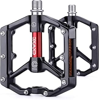 CXWXC Road/MTB Bike Pedals - Aluminum Alloy Bicycle Pedals - Mountain Bike Pedal with Removable Anti-Skid Nails