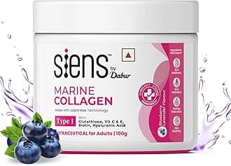 Hydrolyzed Marine Collagen-100g | Made with Japanese technology | Supplement for Women | For Skin Radiance & Hydration | Blueberry Lavender Flavour, Powder