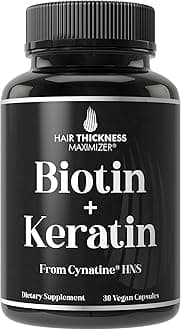 Men's & Women's Biotin, Clinically Proven Keratin Supplement Capsules (10000 Mcg)