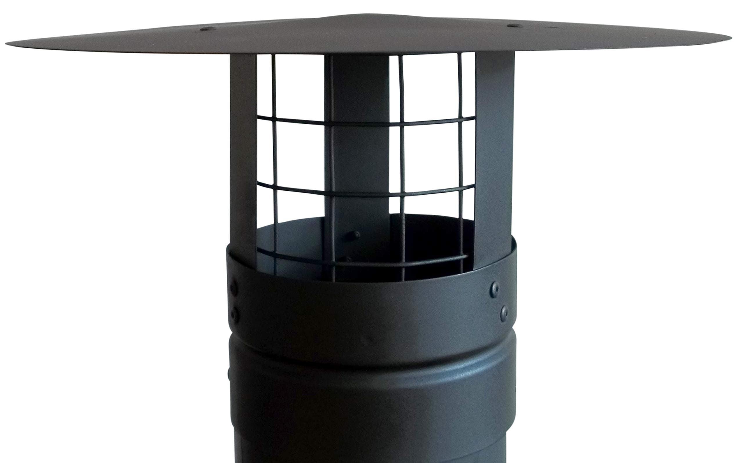 CHIMNEY CAP,RAIN CAP,CHIMNEY COWL WITH BIRD GUARD TO FIT 5''/125MM FLUE PIPE SINGLE WALL FLUE PIPE ONLY/BE SURE TO MEASURE YOUR FLUE PIPE BEFORE PURCHASE.