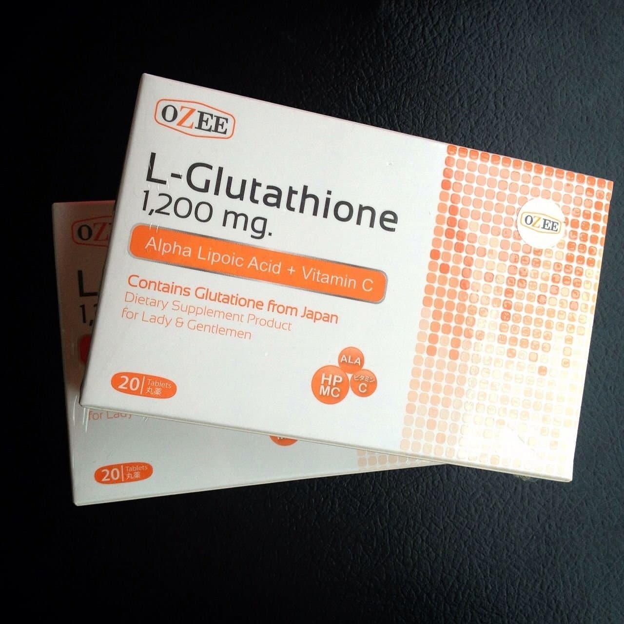 5 Box OZEE L-GLUTATHIONE MULTIPLEX 1,200MG 20 CAPSULES SKIN WHITENING