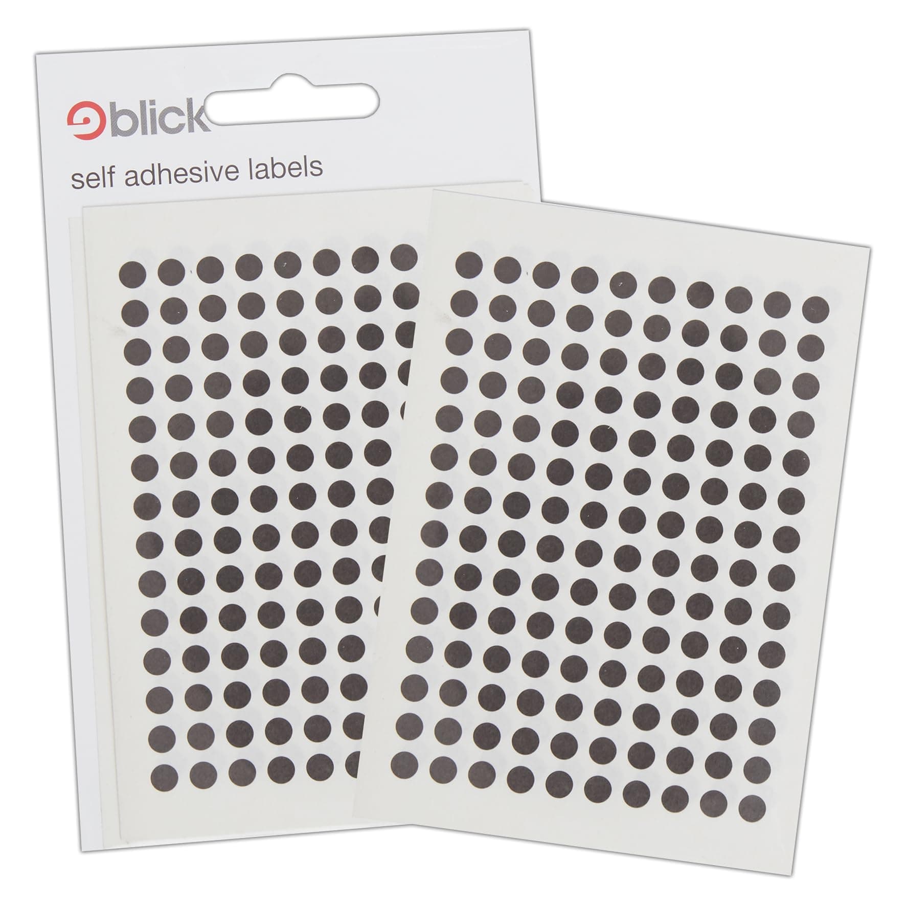 BlickLabels, Black, Self Adhesive Stickers, Coloured Dot, Circles, 5mm, 940 Labels, for Home, Office, Family, School, Holiday Calendar Organising, Planner, Rewards Chart, Colour Coding