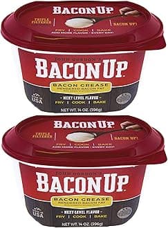 Bacon UpⓇ Bacon Grease for Cooking - 14 Ounce Tub for Cooking, Frying and Baking 2 Pack