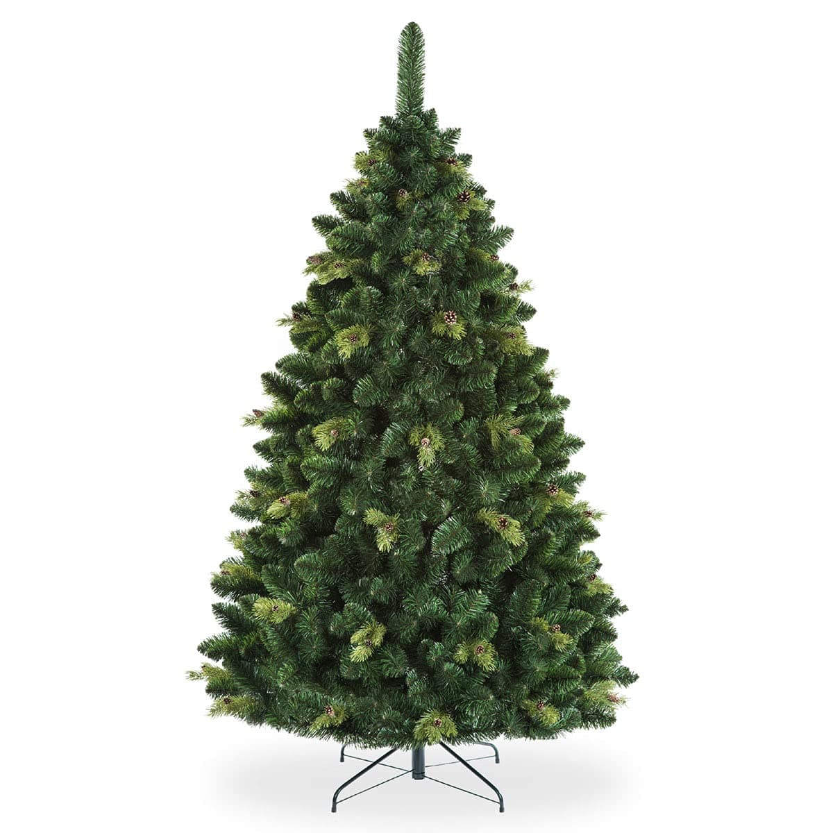 CHRISTMAS TREE New Boxed Traditional Forest Green Luxury TREE (Natural Pine, 150 cm)