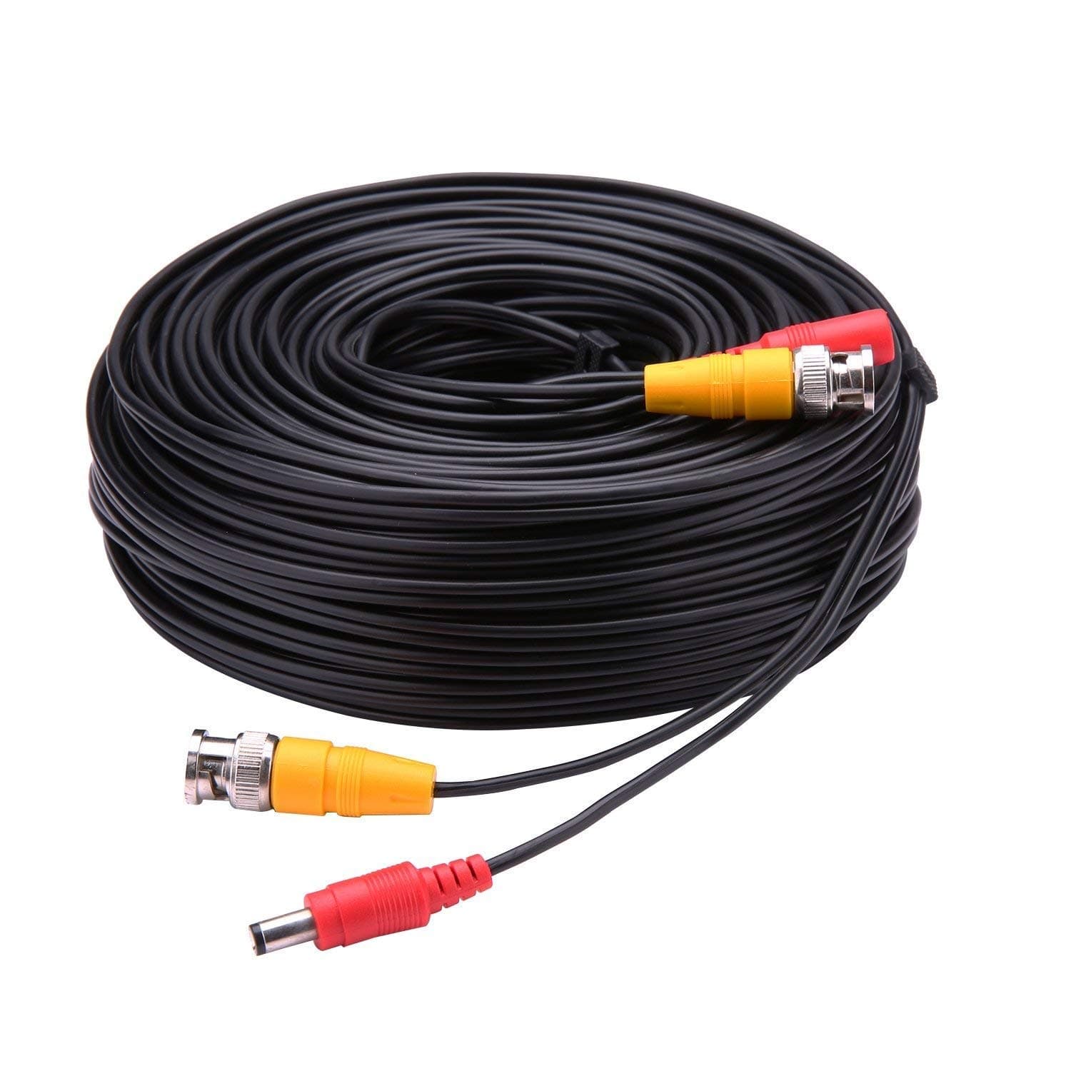 MBro CCTV WIRE CABLE All-in-One BNC Video and Power Cable Wire Cord with Connector for CCTV Security Camera 60 Ft