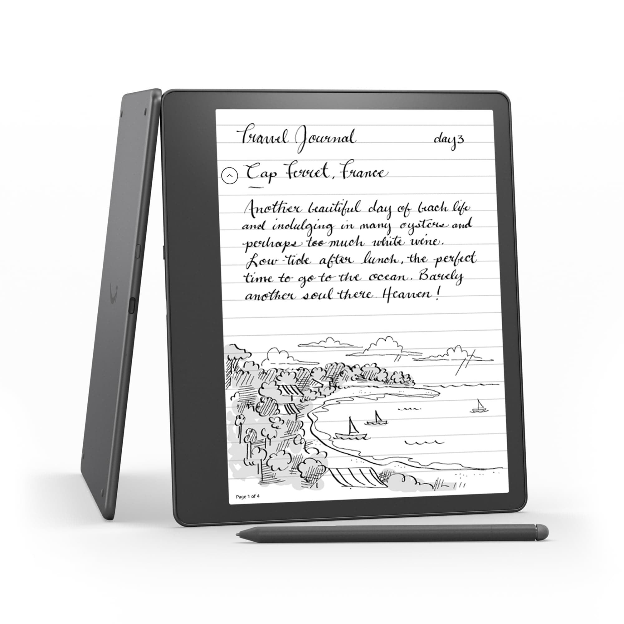 – Kindle Scribe (2022 release) - 32 GB, the first Kindle and digital notebook, all in one, with a 10.2" 300 ppi Paperwhite display, with built-in notebook summarisation. Includes Premium Pen