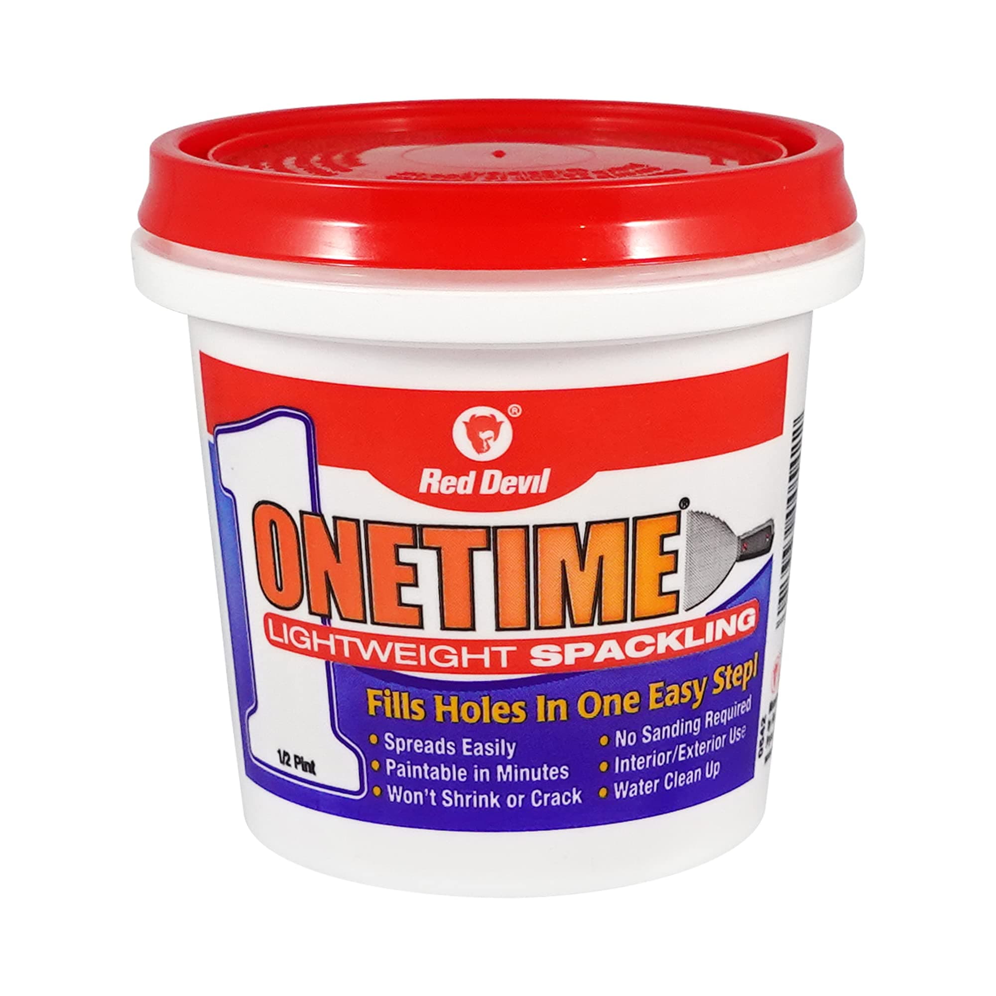 0542 ONETIME Lightweight Spackling, 1/2 Pint, White, 8 Ounce