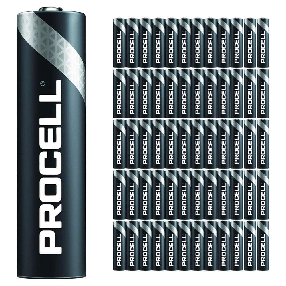 60 Pack - Duracell Procell AAA Batteries | 1.5V Industrial Power Alkaline Battery | Home or Office Use | Car Air Freshener Promo Pack | Reliable Long Lasting Power