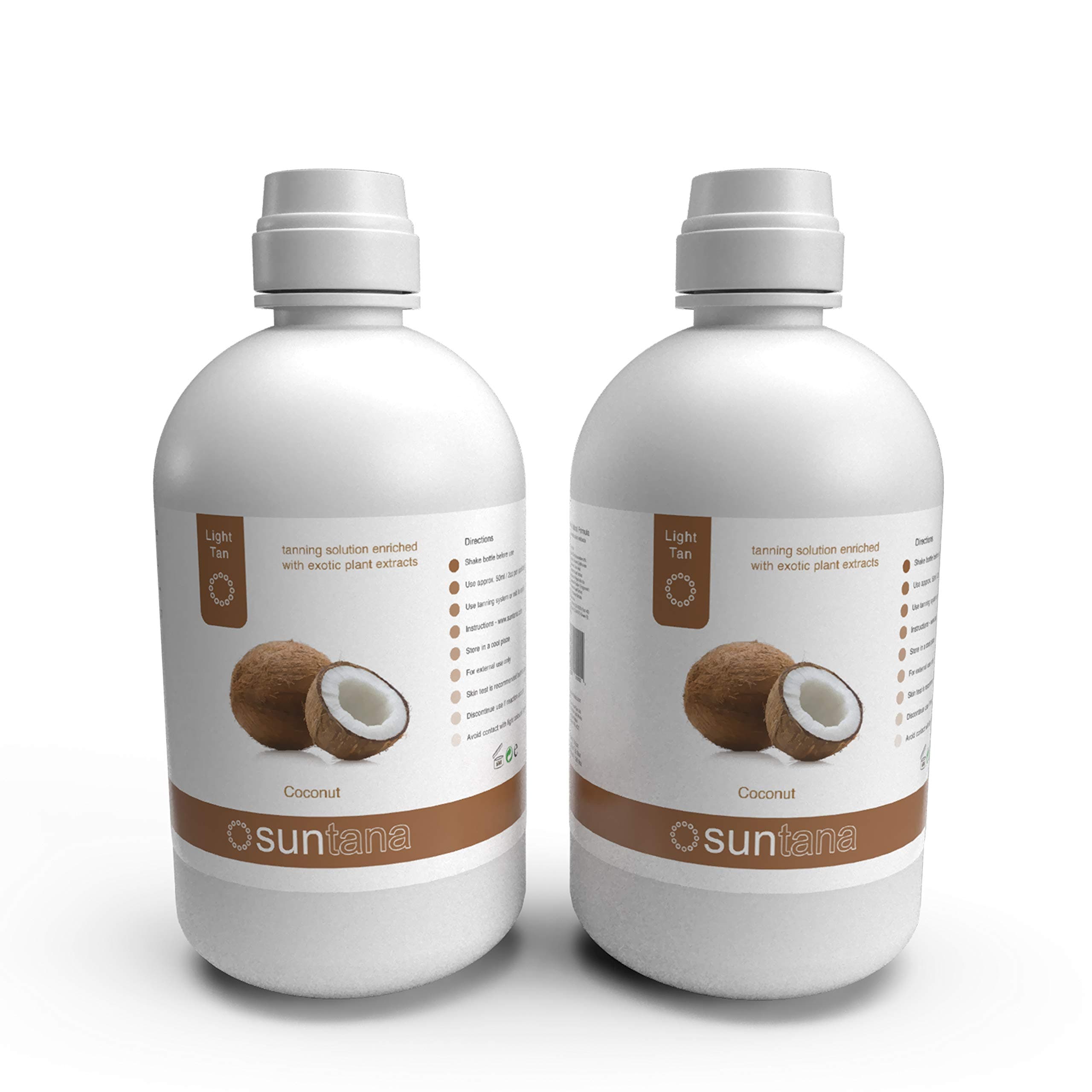 - 64oz (2 x 32oz) Suntana Coconut Light 8% DHA Sunless Spray Tan Solution by Suntana Spray tan