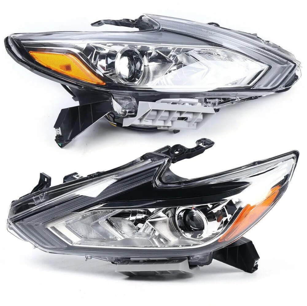 Front Headlight, for 2016-2018 Nissan Altima Halogen Headlight, 260609HS0A, 26060-9HS0A, 260109HS0A, 26010-9HS0A, NI2503247 Clear Projector Head Lamp Assembly (Driver & Passenger Side)