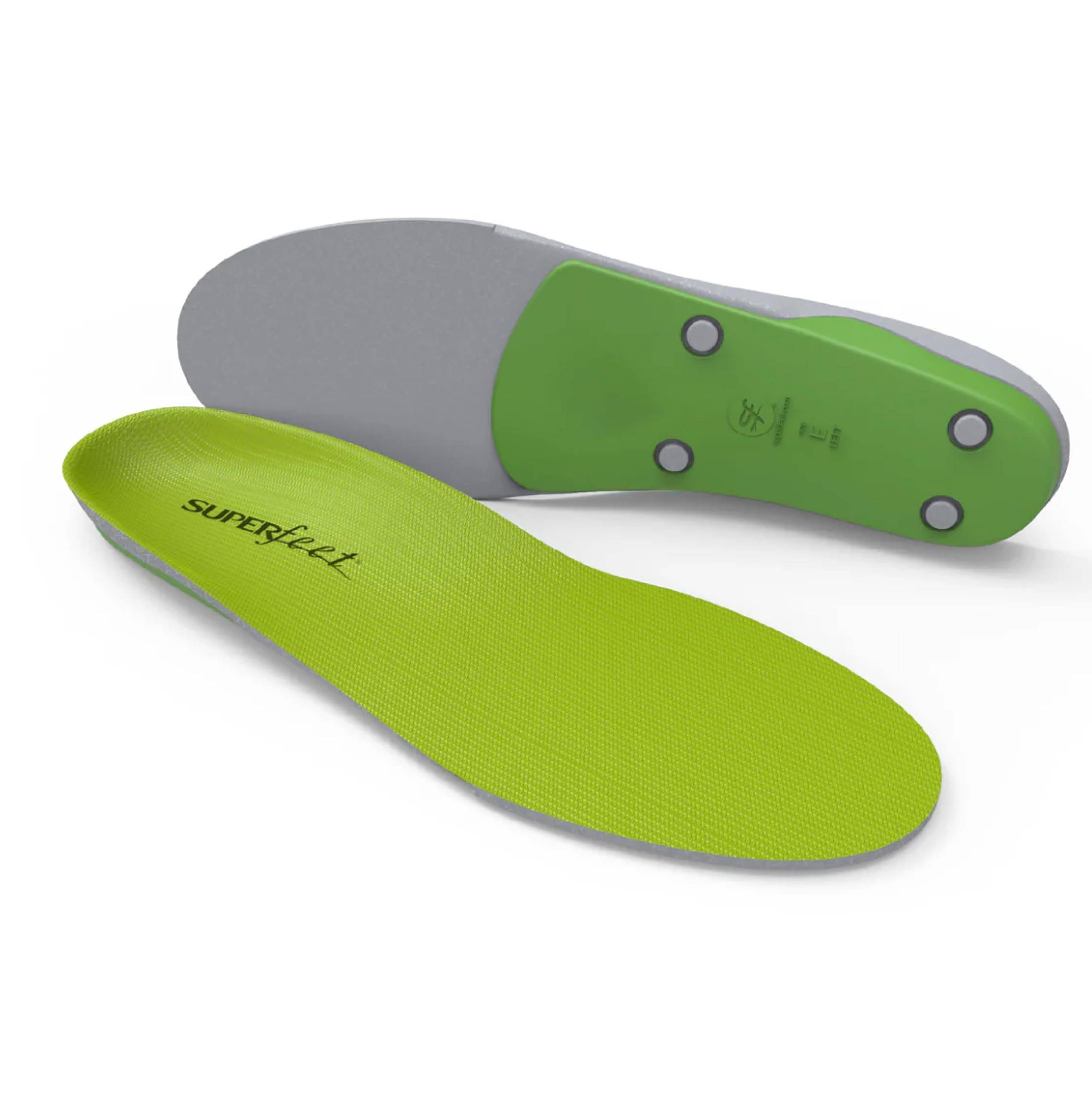 Superfeet All-Purpose Support High Arch Insoles (Green) for Active Lifestyle with High Arch Support - Men 11.5-13 / Women 12.5-14