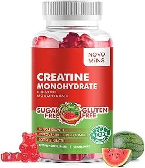 Creatine Monohydrate Gummies for Men & Women, Chewables Creatine Monohydrate for Muscle Strength, Muscle Builder, Energy Boost, Pre-Workout Supplement(90 Count)-Watermelon Flavor. 1 Pack