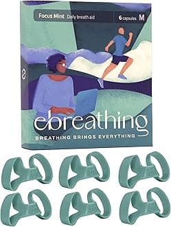 Soft Nasal Dilators for Improved Breathing, Snoring Relief & Sinus Congestion - Comfortable Nose Vents for Sleep, Sports & Daily Use, Focus Mint (Green_Mint Scent, Small)