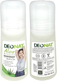 Deonat Aloe Mineral Deodorant Roll On 65 ml, Multicolour