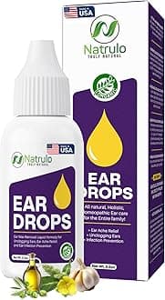 Natural Ear Drops for Ear Infection – Homeopathic Eardrops for Adults, Kids, Baby, & Pets – Relieves Ear Aches, Swimmer's Ear, & Loosens Wax – Kids Safe Ear Health Made in USA