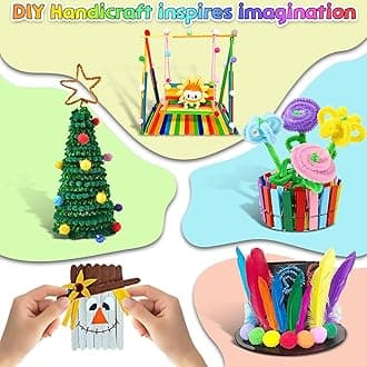 Sundaymot Arts and Crafts Supplies for Kids, 2000+Pcs Craft Kits for Kids, DIY School Craft Project, Bulk Craft Set, Includes Art Supplies and Oxford Cloth Bag, Arts and Crafts for Kids Ages 8-12