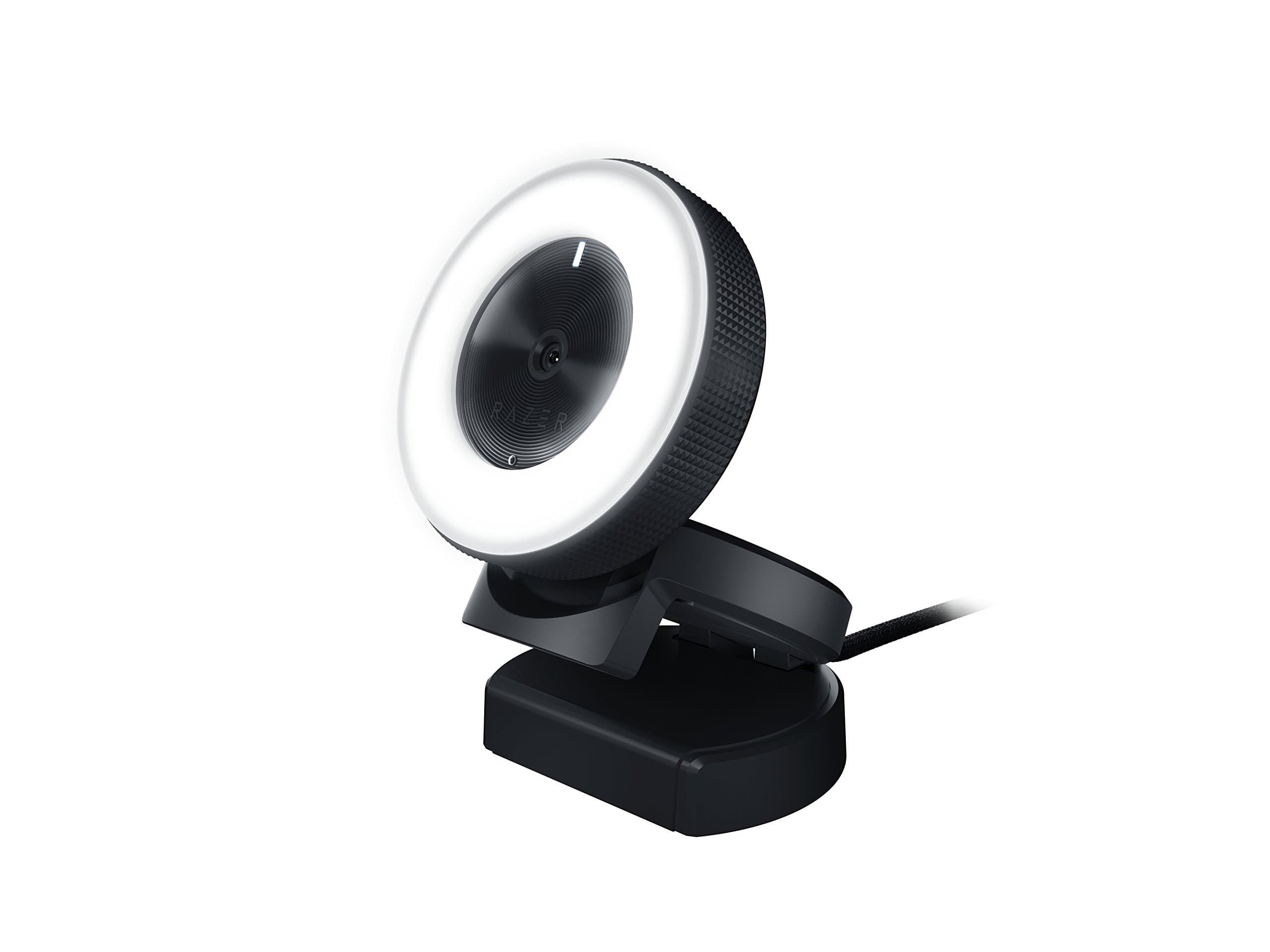 Kiyo Streaming Webcam: 1080p 30 FPS / 720p 60 FPS - Ring Light w/Adjustable Brightness - Built-in Microphone - Advanced Autofocus