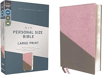 Holy Bible: New International Version, Pink/Gray Leathersoft, Personal Size, Comfort Print: Red Letter Edition Imitation Leather – Large Print, 26 November 2019
