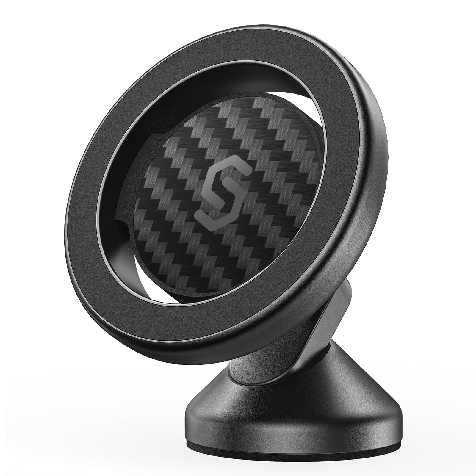 SYNCWIRE MagSafe Car Mount - Flexible Rotation Magnetic Phone Holder for Dash, Strong Magnets, Universal Compatible iPhone, Samsung, Pixel - MagSafe Car Accessories