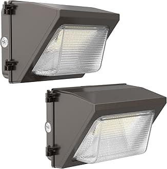 50W LED Wall Pack Light 2Packs with Glass Lens