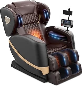 2026 Massage Chair Full Body, Zero Gravity Massage Chair with 10 Fix Rollers, Airbags, Heating, Foot Massage, Auto Modes, Bluetooth Speaker, Smart Screen Controller(Upgraded Version)