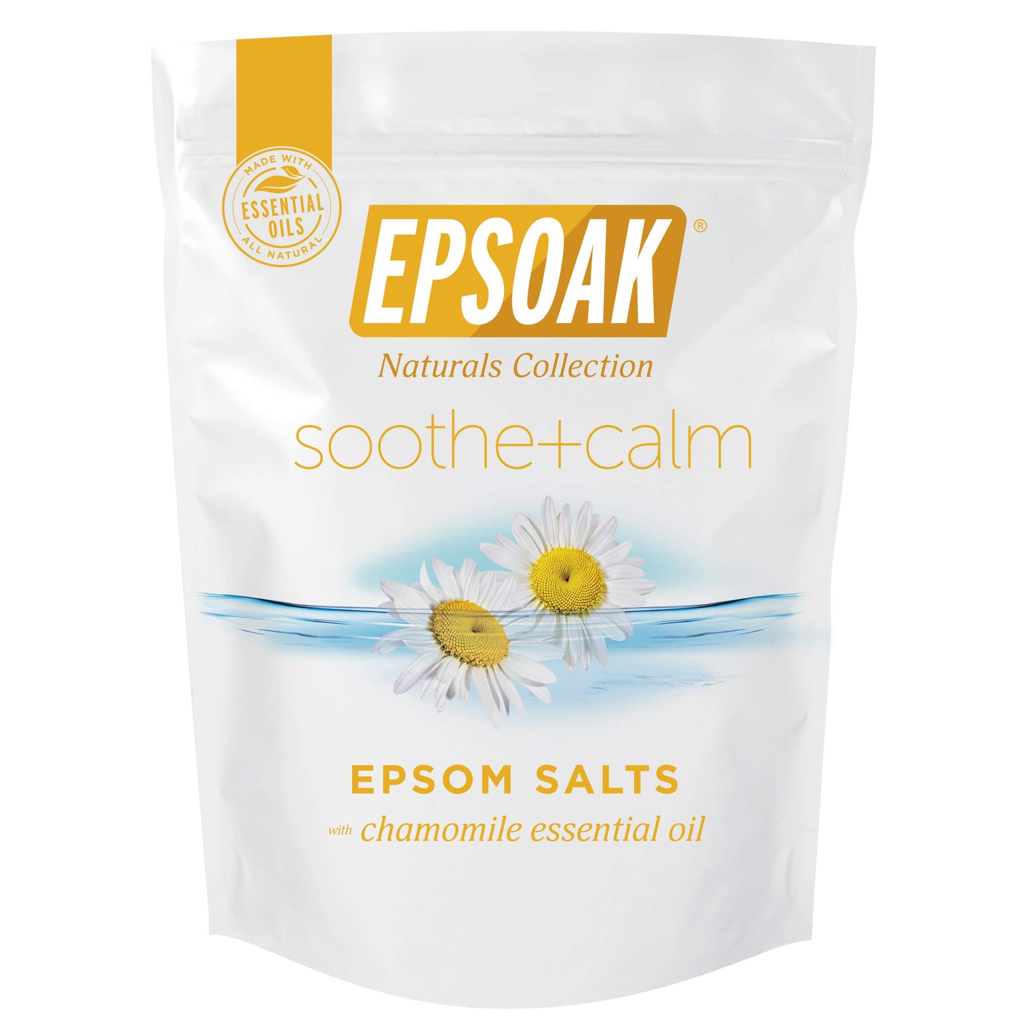 Epsoak Epsom Salt | 2 lb. Soothe + Calm - For Bath, Spa, Shower & Feet (Everyday Epsom Salts)