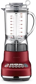 Brevillethe Fresh & Furious Red Velvet 50 oz Food Blender, 1100 Watts, 5 Speed Settings, Includes Accessories