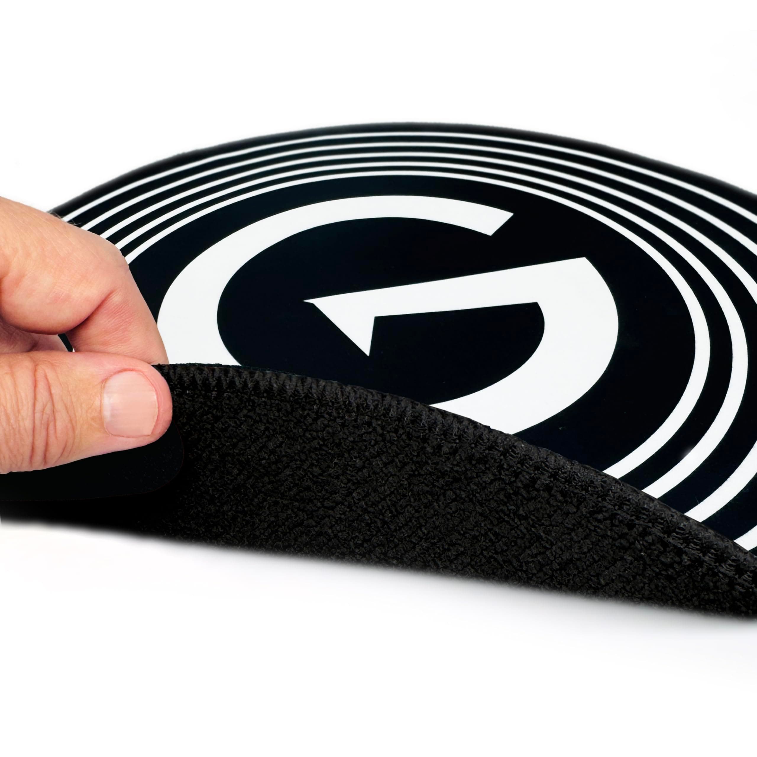 GrooveWasher Big 'G' Record Cleaning Mat – Professional Work Mat for Cleaning Vinyl Records, Lg 16” Dia., Thick Double Layered Microfiber, Protect Delicate Vinyl Records While Cleaning