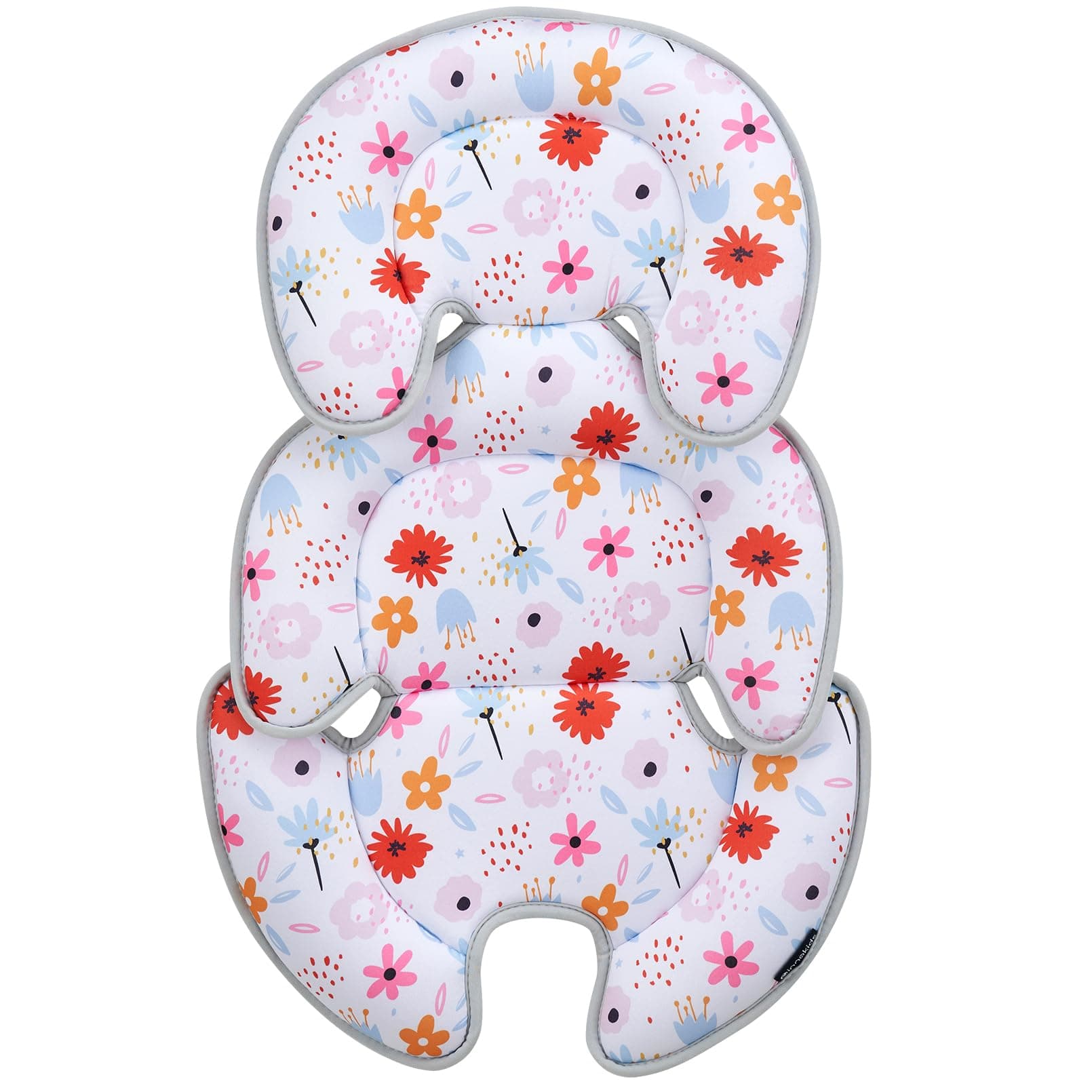 Innokids Head and Body Support Pillow Infant Car Seat Insert for Newborn to Toddler Stroller Cushion (Floral)