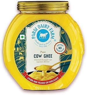 Parsi Dairy Farm's 100% Cow Ghee: Pure and Traditional Desi Ghee, 100% Vegetarian & No Preservatives | 1 Litre…