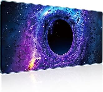 Mysterious Black Hole Cool Technology Style Gaming Mouse Pad, Superior Smooth Fabric & Non-Slip Base for Excellent Maneuverability & Maximum Stability, 31.5 x 11.8in XXL Gaming Mouse Pad