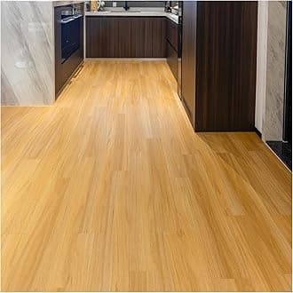 Vinyl Flooring - Lino Flooring with Classic Oak Effect,Peel and Stick Floor Tiles,Self Adhesive Floor Tiles 2.0mm 36pcs for Kitchen (5.02‎ m²,Classic oak)