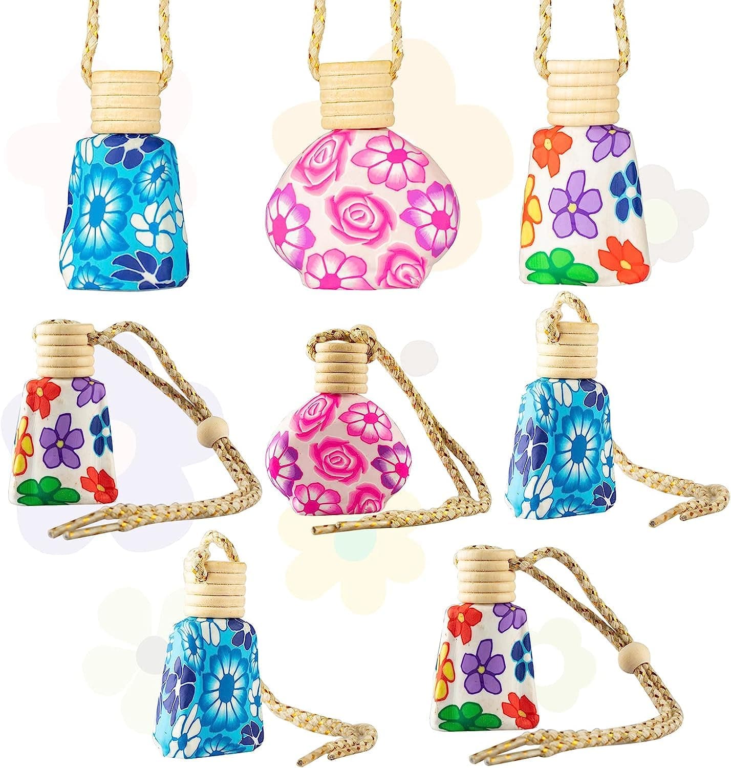 Pack of 4 Empty Car/bathroom Hanging Perfume Bottle | Perfume Bottle of 15 ML Capacity | Can be used for Home/bathroom/office/shoe rack | Empty Bottle fragrance not included.