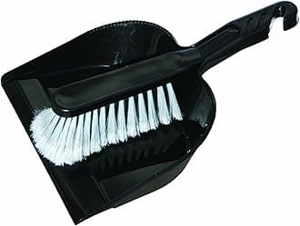 O-Cedar Commercial MaxiRough Dust Pan & Brush Combo, Black