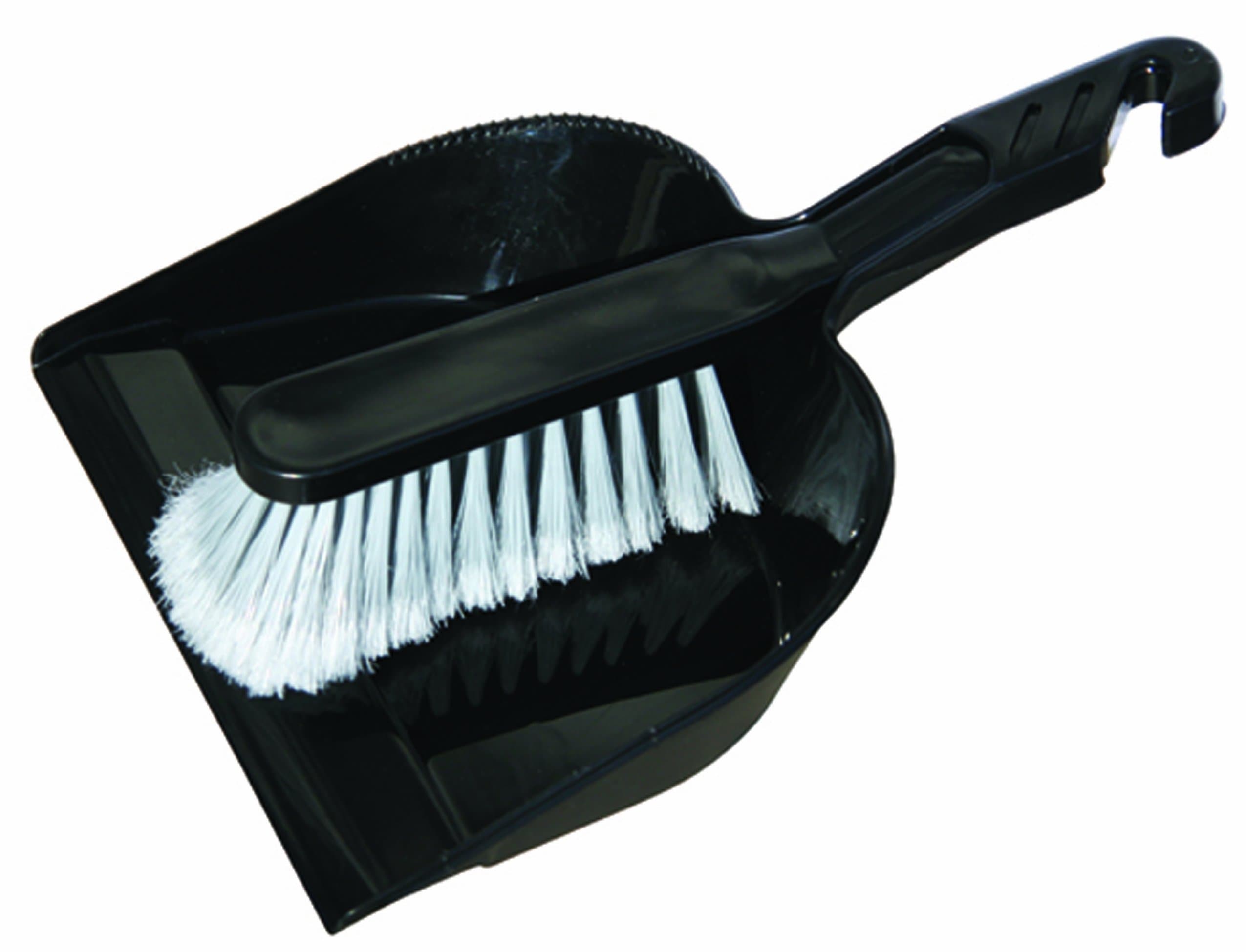 O-Cedar Commercial MaxiRough Dust Pan & Brush Combo, Black