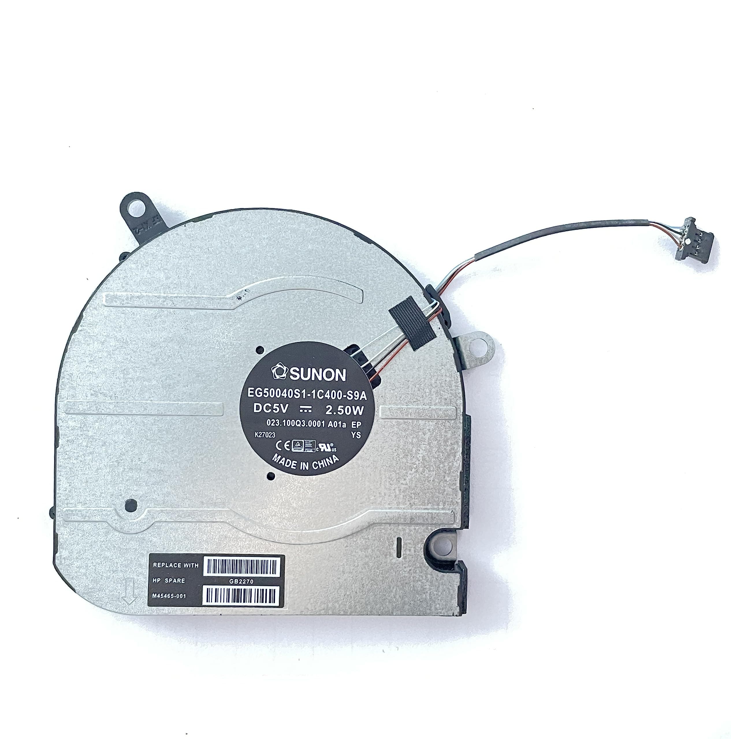 Fleshy Leaf Replacement CPU+GPU Cooling Fan for HP Envy X360 15M-EU 15M-ES 15T-ES 15Z-EU 15-EU TPN-W149 TPN-W150 DC5V Series EG50040S1-1C400-S9A EG50040S1-1C410-S9A M45465-001 M45466-001