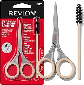 Designer Series Brow Set, Trimming and Shaping Eyebrow Kit with Brow Scissor and Spoolie Brush, Easy to Use at Home or on The Go