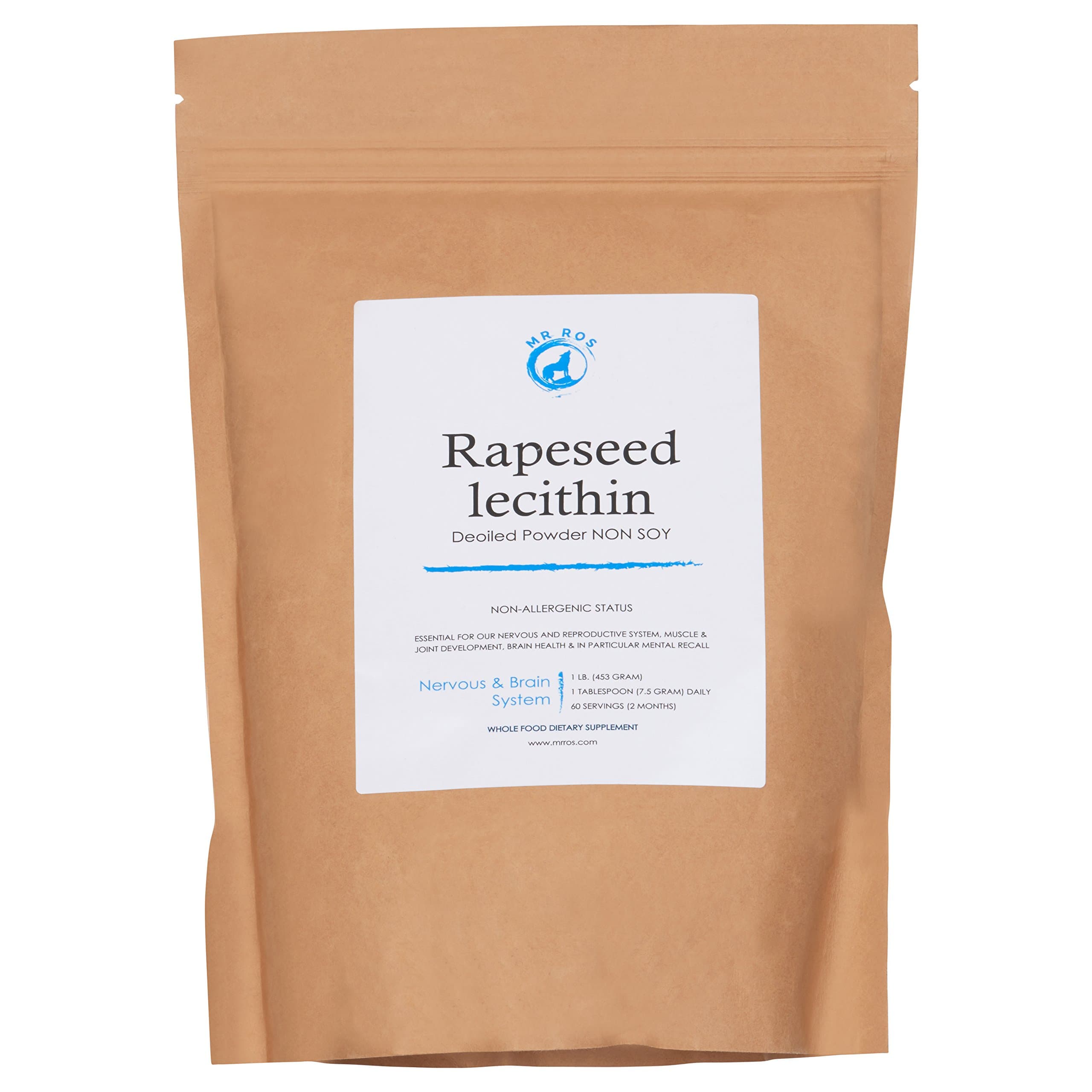 Lecithin Natural Rapeseed(Sunflower Replacement) Powder – TRY NOW FOR LOW PRICE- Healthy Nervous system, Brains, Liver-Prevents Clogged Ducts and Mastitis-Organic Origin-NO Pesticides-SOY FREE