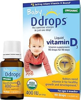 Ddrops Baby 400 IU, Vitamin D, 90 Drops 2.5mL (0.0 8 fl. oz)
