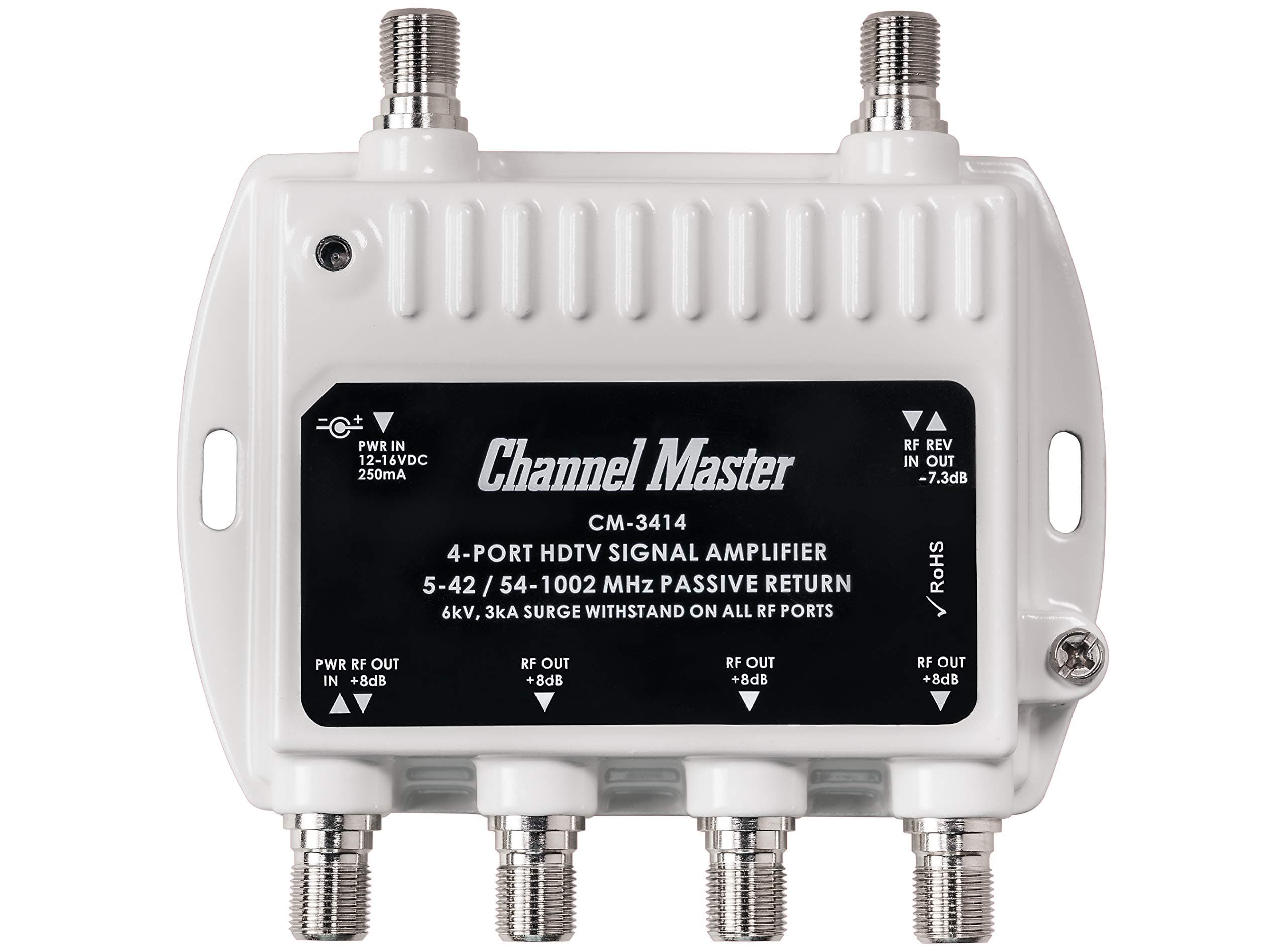 Channel MasterCM3414 4-Port Distribution Amplifier for Cable and Antenna Signal
