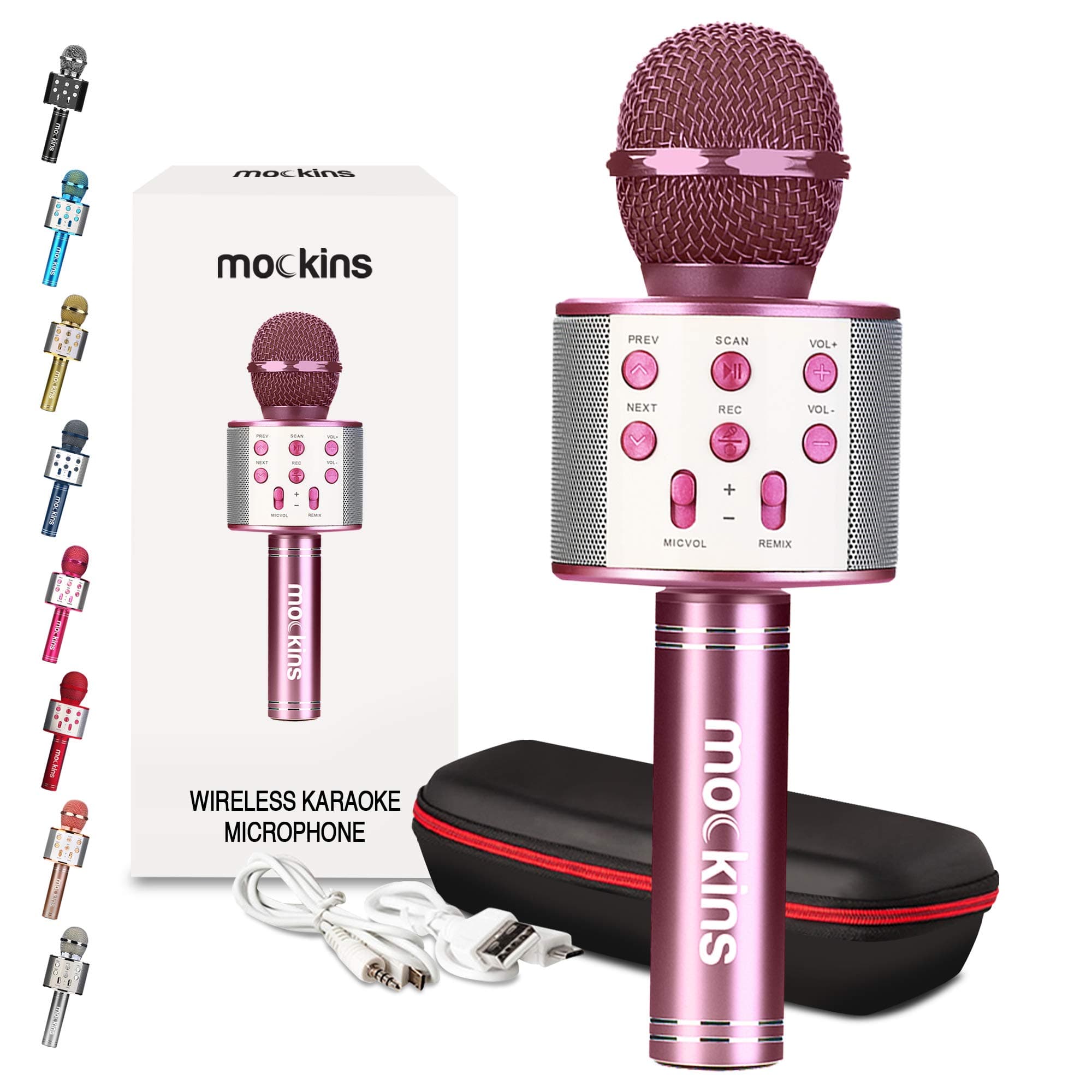 Purple Bluetooth Karaoke Microphone for Kids with Bluetooth Microphone Wireless Speaker | Wireless Mic Karaoke for iOS & Android | All-in-One Mic