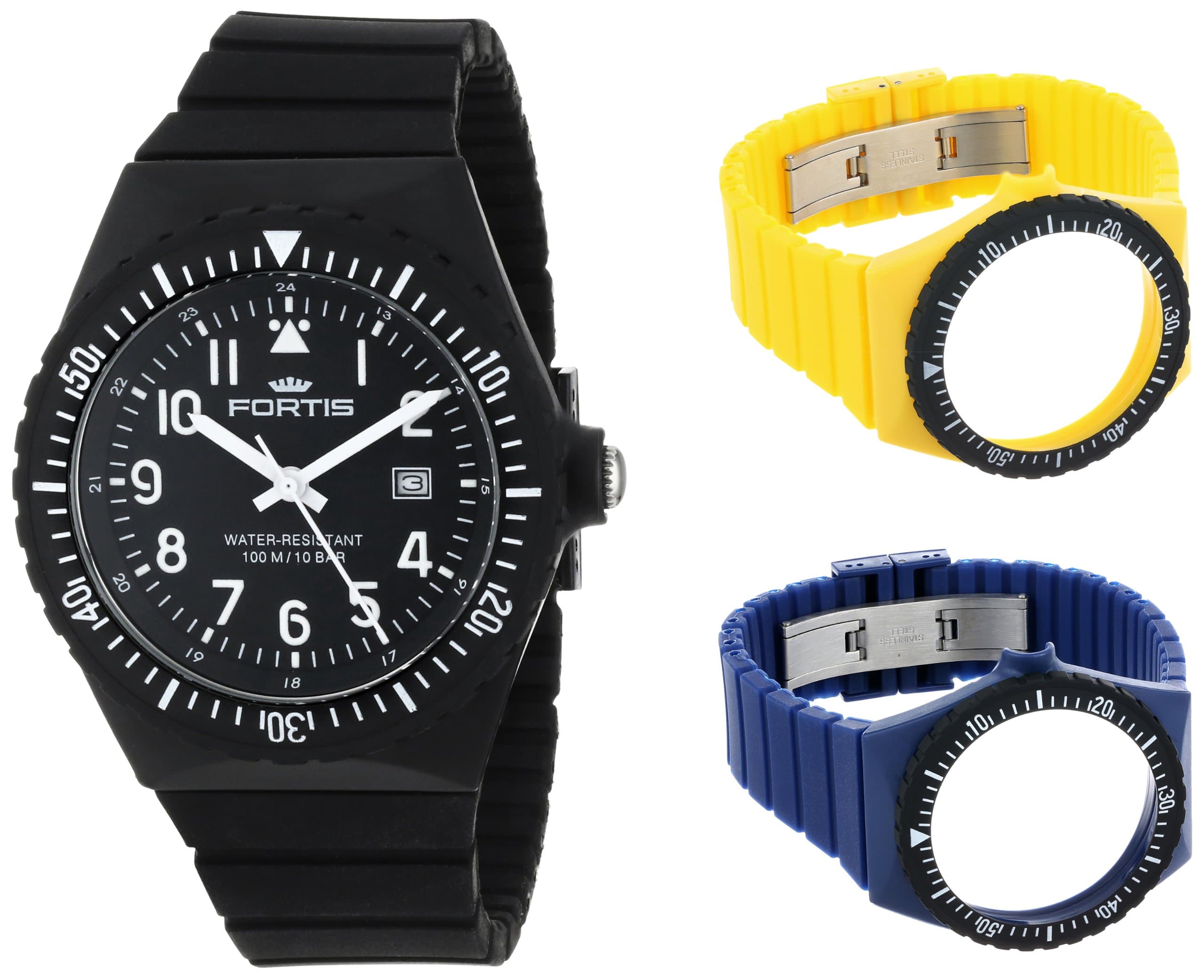 C 704.01/05/04 Stainless Steel Watch with Interchangeable Covers