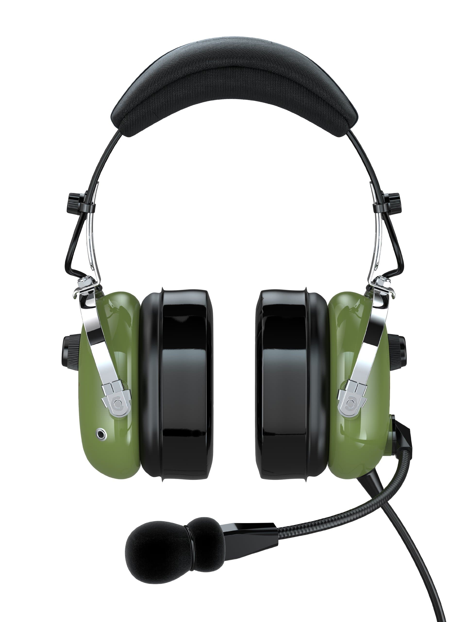 FARO G2-PNR Premium Pilot Aviation Headset with Mp3 Input (Adapters for aviation headset connectors, standard dual GA adapter universal support)-Green