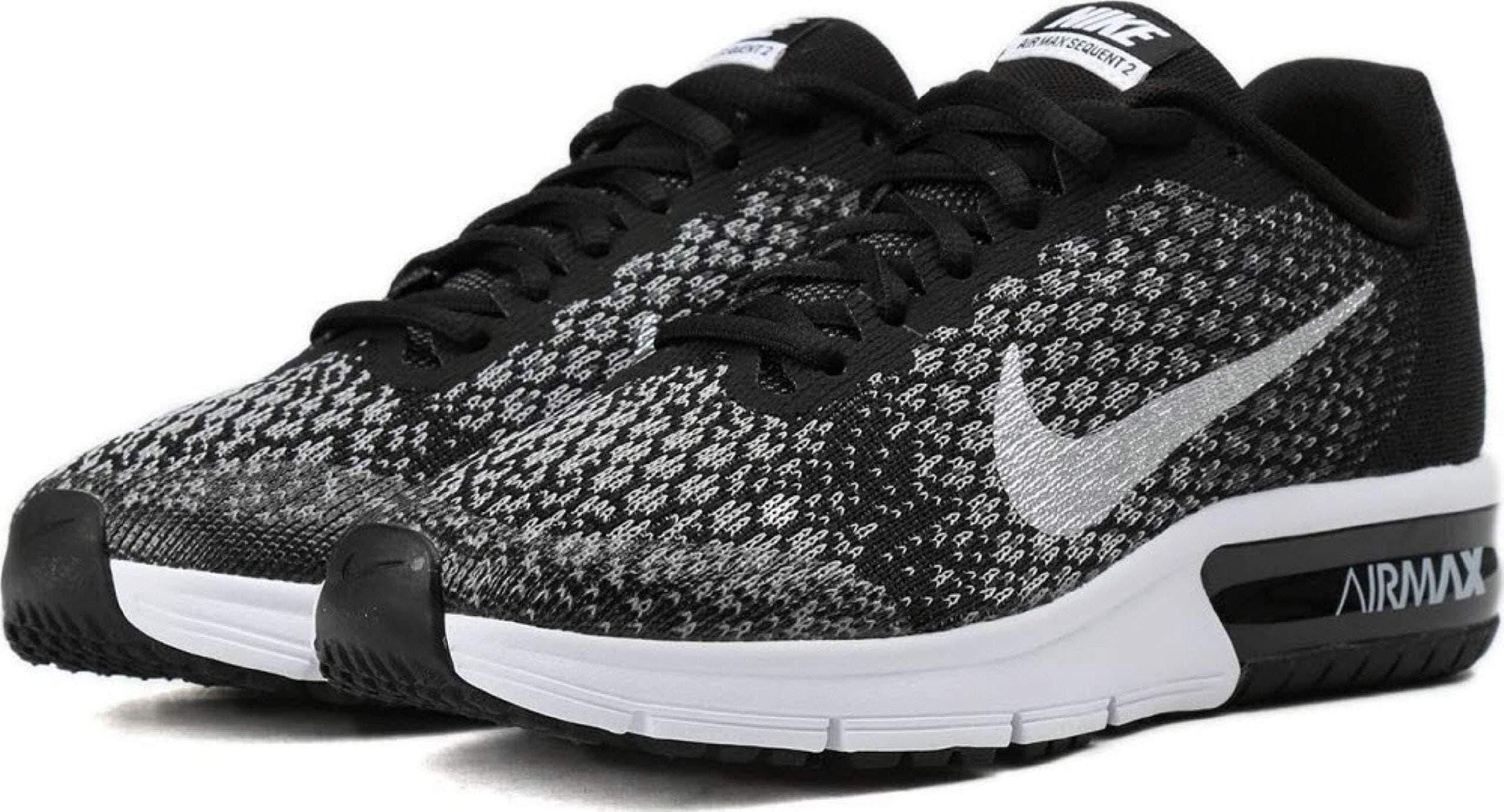 Nike Kids' Air Max Sequent 2 Running Shoe (3.5, Black)