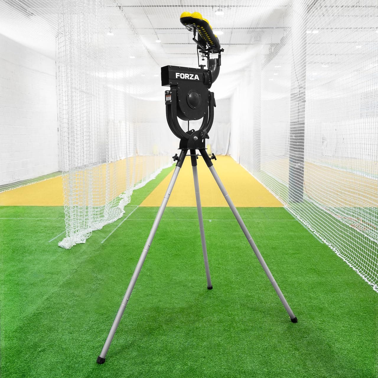 FORZA V62 Cricket Bowling Machine | Adjustable Speeds Up to 62mph, Automatic 12-Ball Feeder, Durable Construction