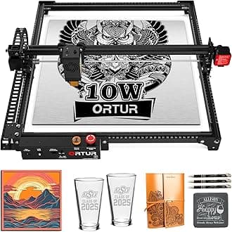 Ortur Laser Master 2 Pro S2 10000mW Laser Engraver, High Precision Laser Engraving Machine, 15,000mm/min Efficient Laser Engraver for Wood and Metal, Acrylic Glass Leather, Laser Class 4
