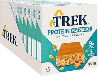 JB's Trek High Protein Flapjack Salted Caramel - Gluten Free - Plant Based - Vegan Snack - 50g X 36 Bars